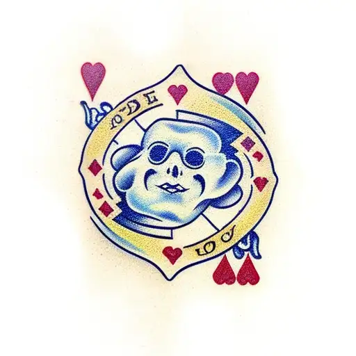 playing cards tattoo design idea