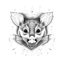 rad possum tattoo design idea