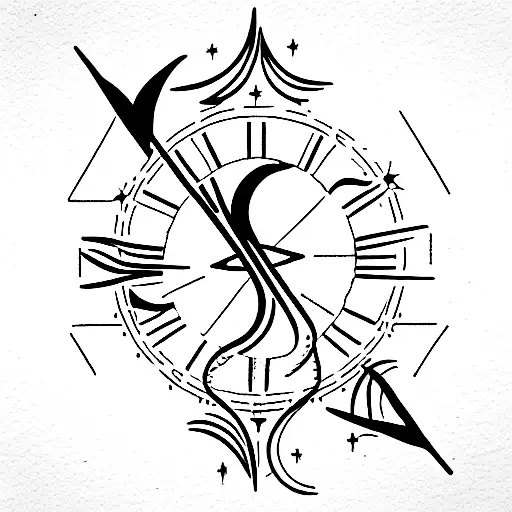 virgo, pisces and aquarius astrological signs tattoo design idea