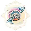 virgo, pisces and aquarius signs tattoo design idea