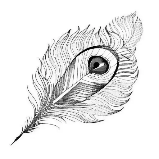 peacock feather tattoo design idea