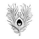 peacock feather tattoo design idea