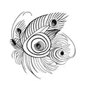 peacock feather tattoo design idea