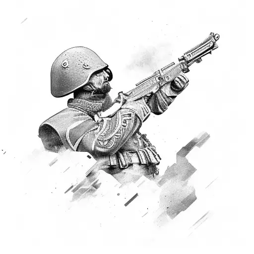 Spanish soldier tattoo design idea