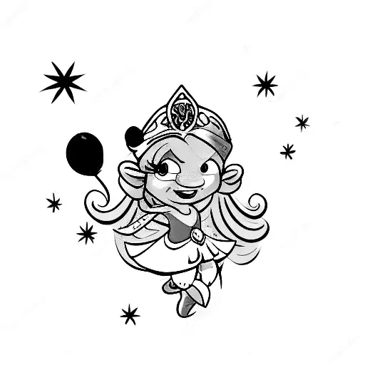 smurf cute princess tattoo design idea