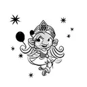 smurf cute princess tattoo design idea