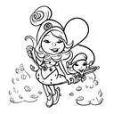 smurf cute princess tattoo design idea
