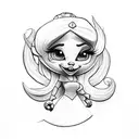 smurf princess tattoo design idea