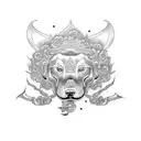 fu dog tattoo design idea