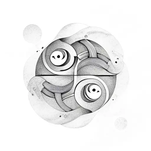 smiley face yin yang tattoo design idea