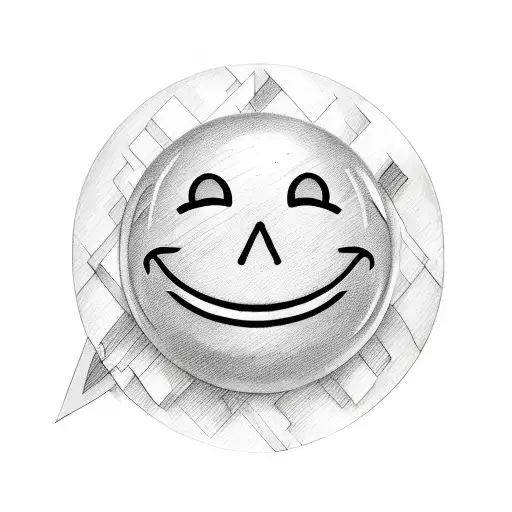 smiley face  tattoo design idea