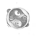 smiley face yin yang tattoo design idea