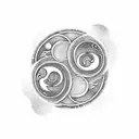 smiley face yin yang tattoo design idea