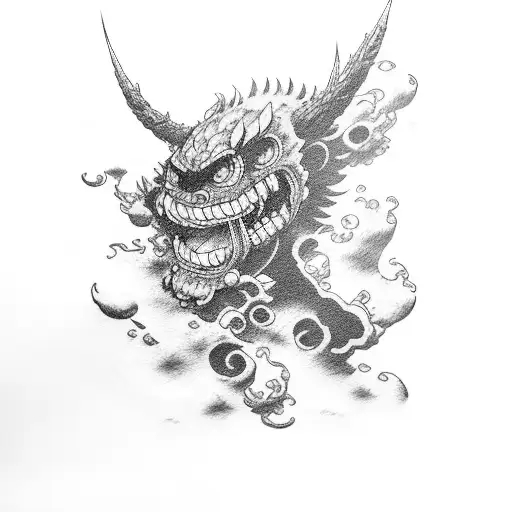 arm sleeve gear 5 luffy and kaido  tattoo design idea