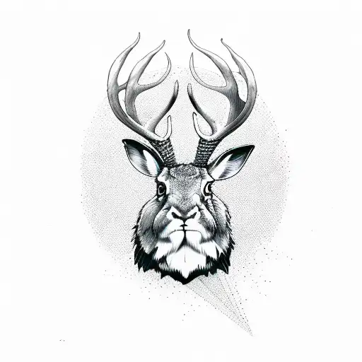 jackalope tattoo design idea