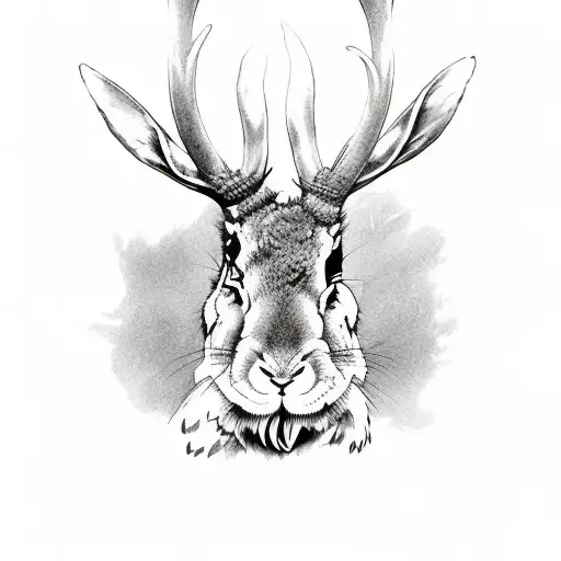 jackalope tattoo design idea