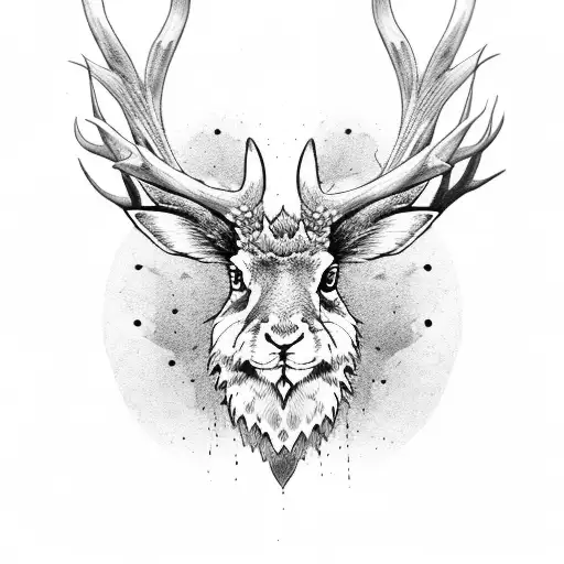 jackalope tattoo design idea