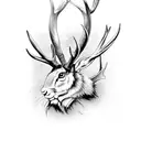 jackalope tattoo design idea