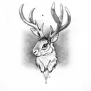 jackalope tattoo design idea