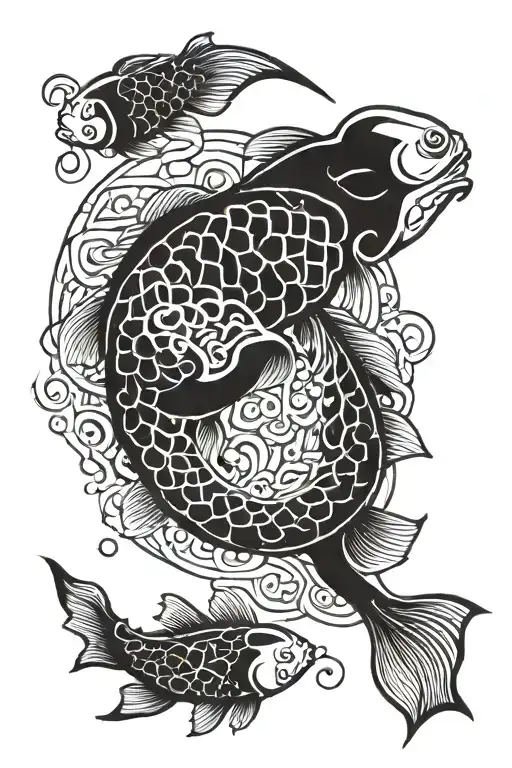 koi fish tattoo design idea