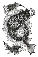 koi fish tattoo design idea