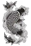 koi fish tattoo design idea