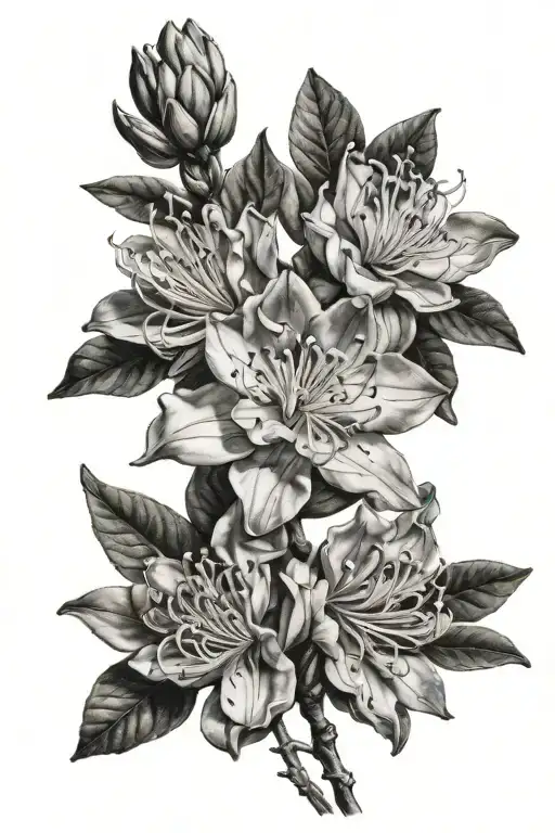 rhododendrons tattoo design idea
