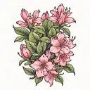 rhododendrons tattoo design idea