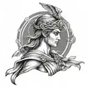 athena greek goddess tattoo design idea