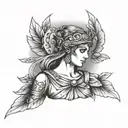 athena greek goddess tattoo design idea