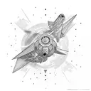 canary in space tattoo design idea