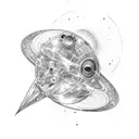 canary in space tattoo design idea