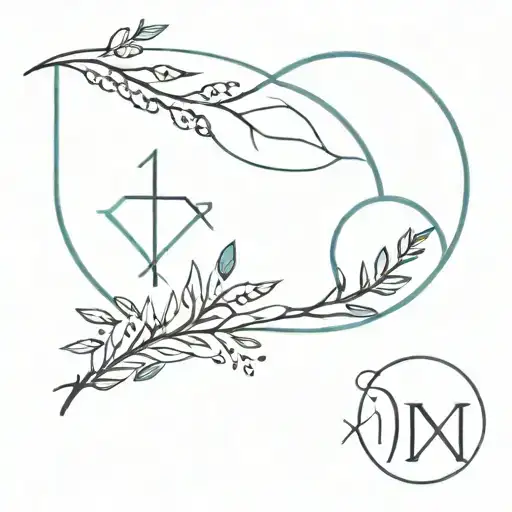 Roman numeral 1, Roman numeral 2, Roman numeral 3, Roman numeral 4, symbol, nature tattoo design idea