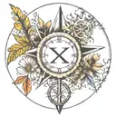 1,2,3,4, roman numerals, symbol, nature inspired tattoo tattoo design idea
