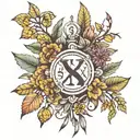 1,2,3,4, roman numerals, symbol, nature inspired tattoo tattoo design idea