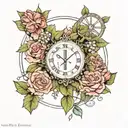 1,2,3,4, roman numerals, symbol, nature inspired tattoo tattoo design idea