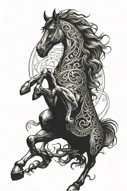 Sleipnir Odin's eight legged horse tattoo design idea