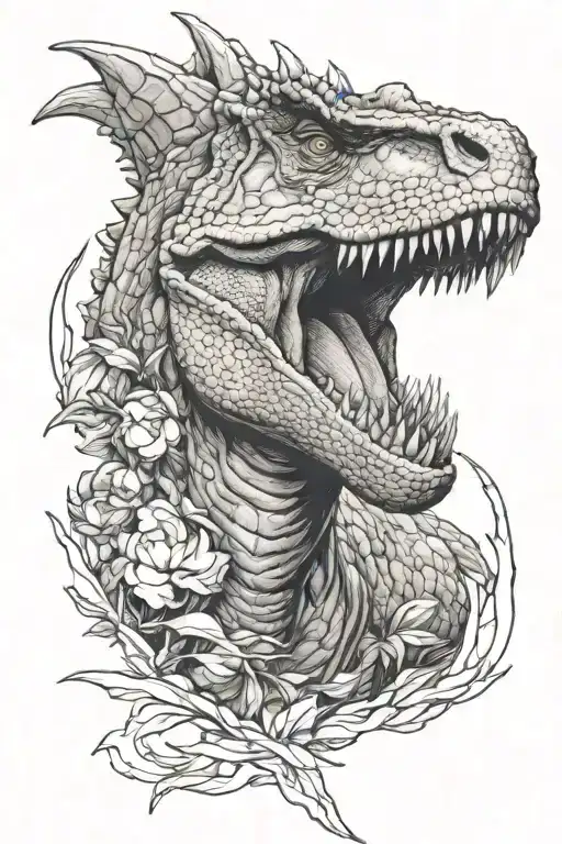 carnotaurus tattoo design idea