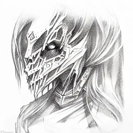 black metal tattoo design idea