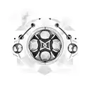 A soccer field with ancient mythological symbols as the lines tattoo design idea