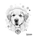 golden retrievers with manchester united logos and fast and furious  tattoo design idea