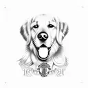 golden retrievers with manchester united logos and fast and furious  tattoo design idea
