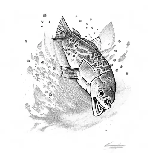 trout tattoo design idea