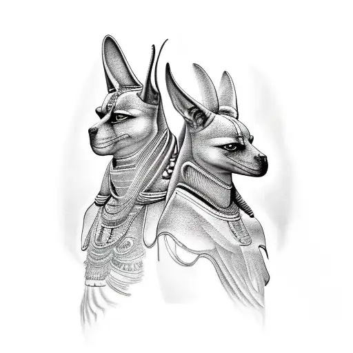 Anubis and Horus  tattoo design idea