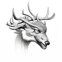 buck tattoo design idea
