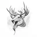 buck tattoo design idea
