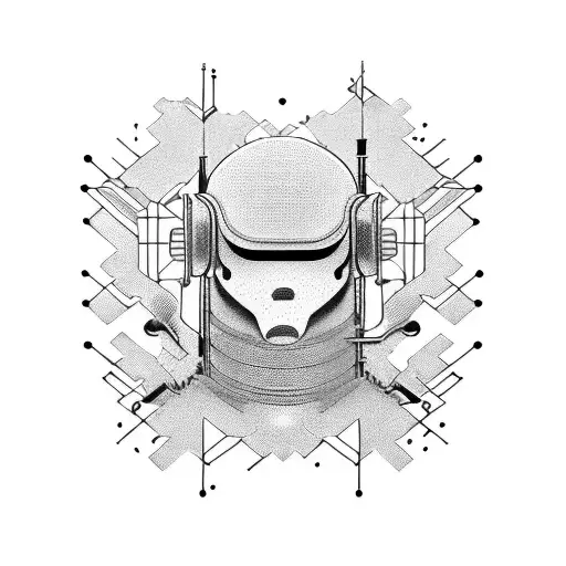  main objective welding and secondary military, biomechanic and Japanese style tattoo design idea
