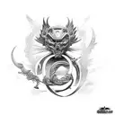 tattoo with main objective welding and secondary military, biomechanic and Japanese style tattoo design idea