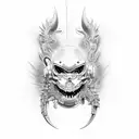 tattoo with main objective welding and secondary military, biomechanic and Japanese style tattoo design idea