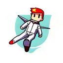 astronaut floating with david bowie's ray on suit tattoo design idea